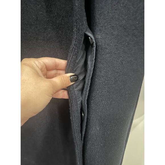 COS Wool Belted Coat Navy - Picture 10 of 15